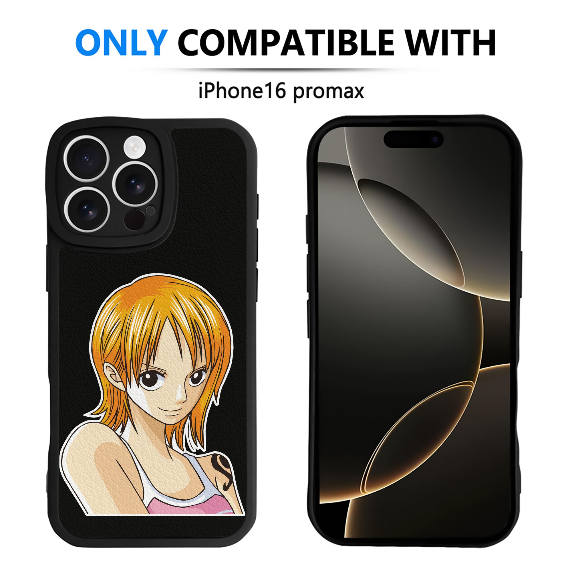（画像用） ワンピース ナミ ONE PIECE Nami 【iPhone 16シリーズ対応】シリコンスマホケース（レザー調） 材質：シリコン